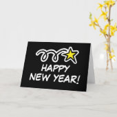 Happy New Year Card mit Shooting Star Karte (Gelbe Blume)