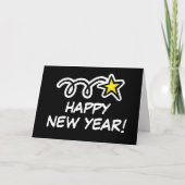 Happy New Year Card mit Shooting Star Karte (Vorderseite)