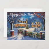 Happy New Year Card Postkarte (Vorne/Hinten)
