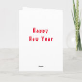 Happy New Year Card Snowman Gitarre Player Musical Karte (Rückseite)