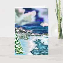 Happy New Year Card Winterlandschaft