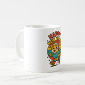 Happy New Year Cat - Cute 80s Cartoon Skating   Kaffeetasse (Vorderseite Links)