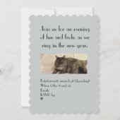 Happy New Year (cat) Einladung von RoseWrites (Rückseite)