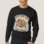 Happy New Year Cat Lover Gift Hello Winte T-Shirt Sweatshirt (Vorderseite)