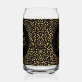 Happy New Year Celebrate,Gold Pixels Pattern,Black Dosenglas (Links)
