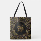 Happy New Year Celebrate,Gold Pixels Pattern Tasche (Vorderseite)