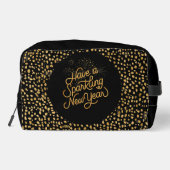 Happy New Year Celebrate,Gold Pixels  Waschbeutel (Rückseite)