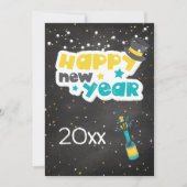 Happy New Year Celebration Custom Year Einladung (Vorderseite)