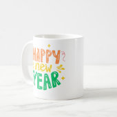 Happy New Year Celebration Design Kaffeetasse (Vorderseite Links)