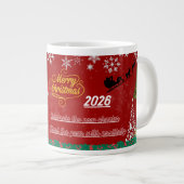 Happy New Year Celebration Mug Jumbo-Tasse (Vorderseite Rechts)
