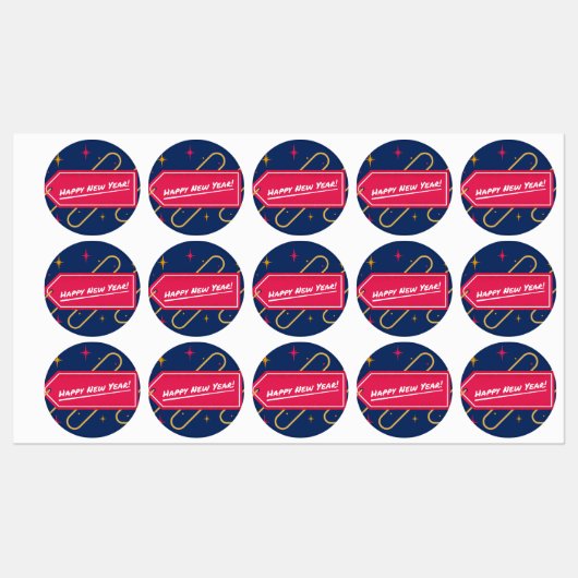 Happy New Year Celebration Sticker (Blatt)