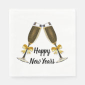 Happy New Year Champagne Brillen Serviette (Vorderseite)