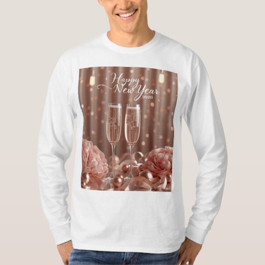 happy new year champagne glow long sleeve T-Shirt (Vorderseite)