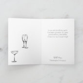 Happy New Year Champagne Karte (Innenseite)