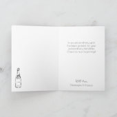 Happy New Year Champagne Karte (Innenseite)