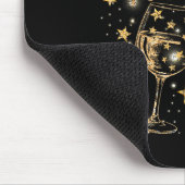 Happy New Year Champagne New Years Men Women Mousepad (Ecke)
