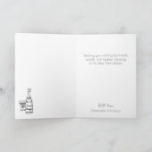 Happy New Year Champagner Tower Gruß Karte (Innenseite)