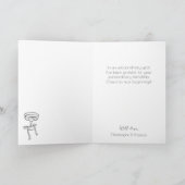 Happy New Year Champagner Tower Gruß Karte (Innenseite)