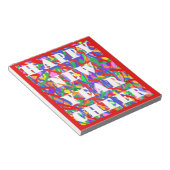 Happy New Year Cheer saisonale Design helle Farben Notizblock (angewinkelt)