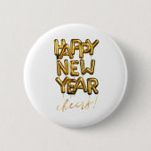 Happy New Year Cheers Button (Vorderseite)