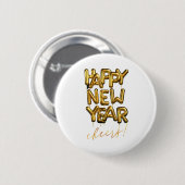 Happy New Year Cheers Button (Vorne & Hinten)