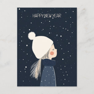 Happy New Year Child Feiertagspostkarte