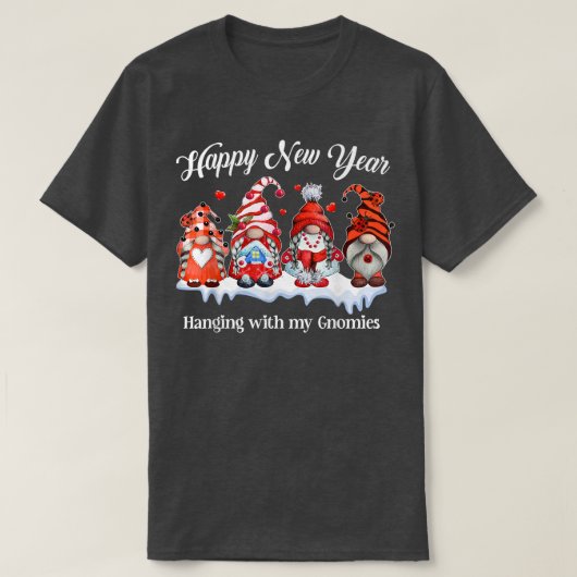 Happy New Year Chillin mit meinen Gnomen Frauen Ki T-Shirt (Design vorne)