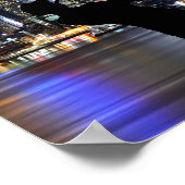 Happy New Year City Skyline Trumpet Man Stars Poster (Ecke)