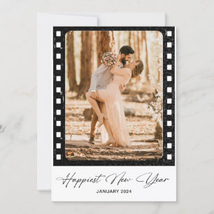 Happy New Year Classic Camera Film Collage Foto Feiertagskarte