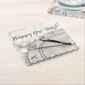 Happy New Year Clock at Midnight Untersetzer (angewinkelt)