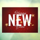 Happy New Year Clying Fensteraufkleber (Blatt 3)