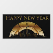 Happy New Year Clying Fensteraufkleber (Blatt)