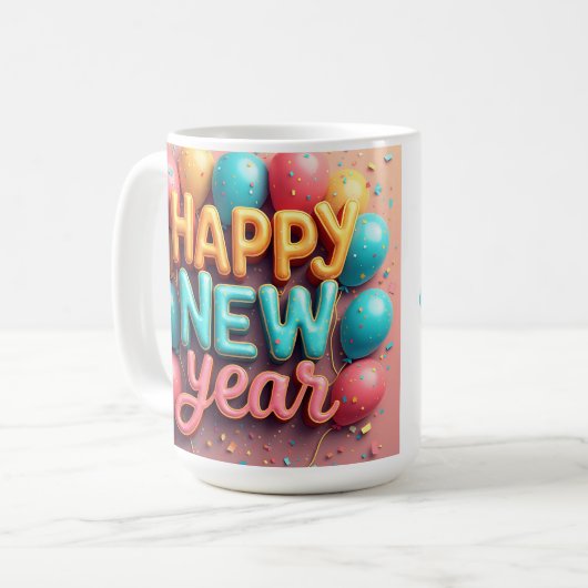 Happy New Year Coffee Mug Kaffeetasse (Vorderseite Links)