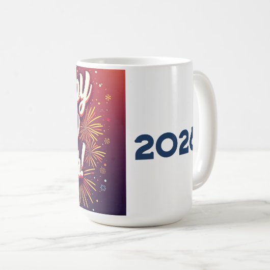 Happy New Year  Coffee Mug Kaffeetasse (VorderseiteRechts)