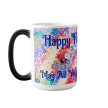 Happy New Year Colorful Marmor Abstrakt