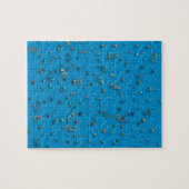 Happy New Year Confetti auf Blue Puzzle (Horizontal)