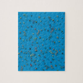 Happy New Year Confetti auf Blue Puzzle