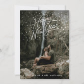 Happy New Year Confetti Feiertagskarte (Vorderseite)