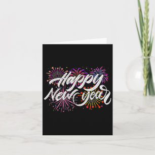 Happy New Year Confetti Fireworks Silvester Pa Karte