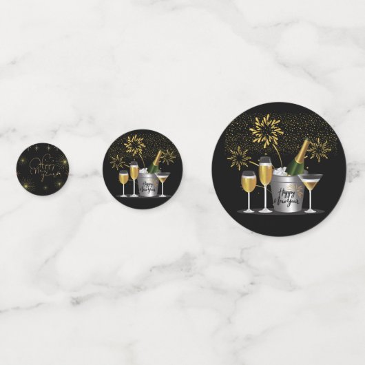 Happy New Year - Confetti Konfetti (Rückseiten)