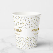 Happy New Year Confetti Pappbecher (Rechts)