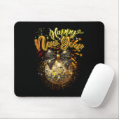 Happy New Year Coquette Bow Disco Silvester Mousepad (Mit Mouse)