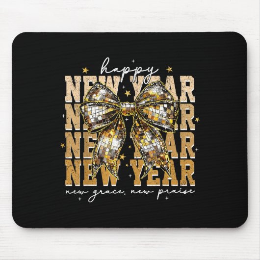 Happy New Year Coquette Bow New Year New Grace New Mousepad (Vorne)