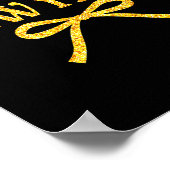 Happy New Year Coquette Bow New Year Party Family  Poster (Ecke)