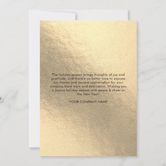 Happy New Year Corporate Business Logo Gold (Rückseite)