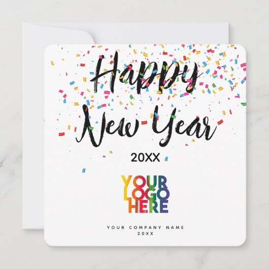 Happy New Year Corporate Business Logo Holiday (Vorderseite)