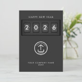 Happy New Year Corporate Business Logo Holiday (Stehend Vorderseite)