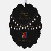Happy New Year Corporate Business Logo Holiday Ornament Karte (Links)