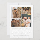 Happy New Year Couple Family Lovers Fotos Custom Dankeskarte (Rückseite)