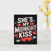 Happy New Year Couples She's My Midnight Kiss Vale Karte (Gelbe Blume)